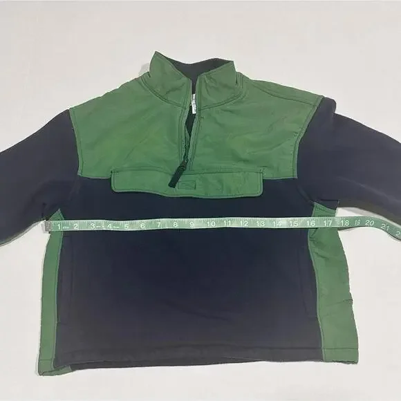 Free Assembly Boys Jacket Collared Half Zip Long Sleeve Green Dark Blue Size M 8 - Picture 9 of 12